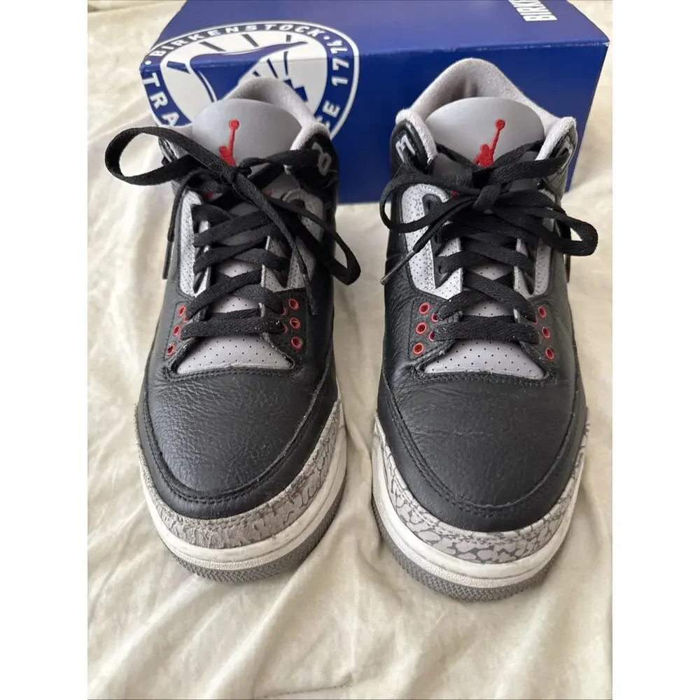 Nike Air Jordan 3 Retro OG Mens 8.5 Black Cement DN3707-010 Elephant Print 2024